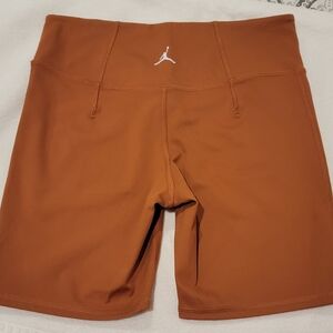Jordan Women's Rust Orange High-Rise Bike Shorts with Jumpman